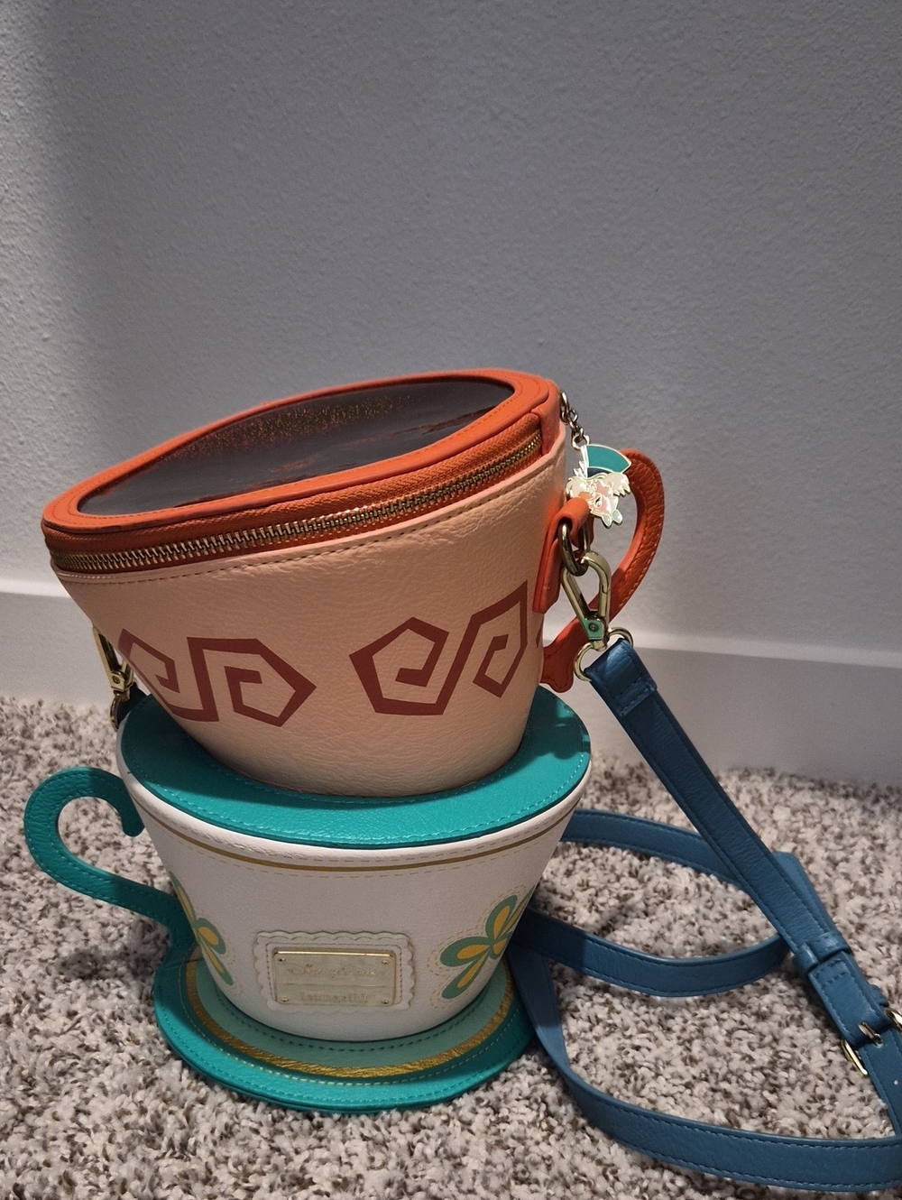 Disney's Loungefly Alice In Wonderland teacups Crossbody Bag.